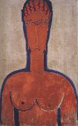 Amedeo Modigliani Large Red Bust (mk39) oil painting